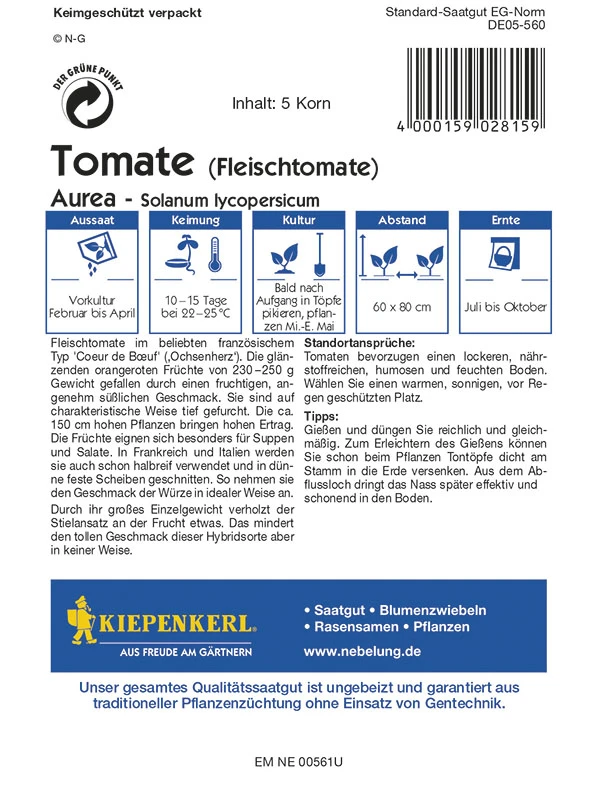 Tomate Aurea F1 | Tomatensamen Von Kiepenkerl 2 Tomate Aurea F1 | Tomatensamen Von Kiepenkerl – Bild 2