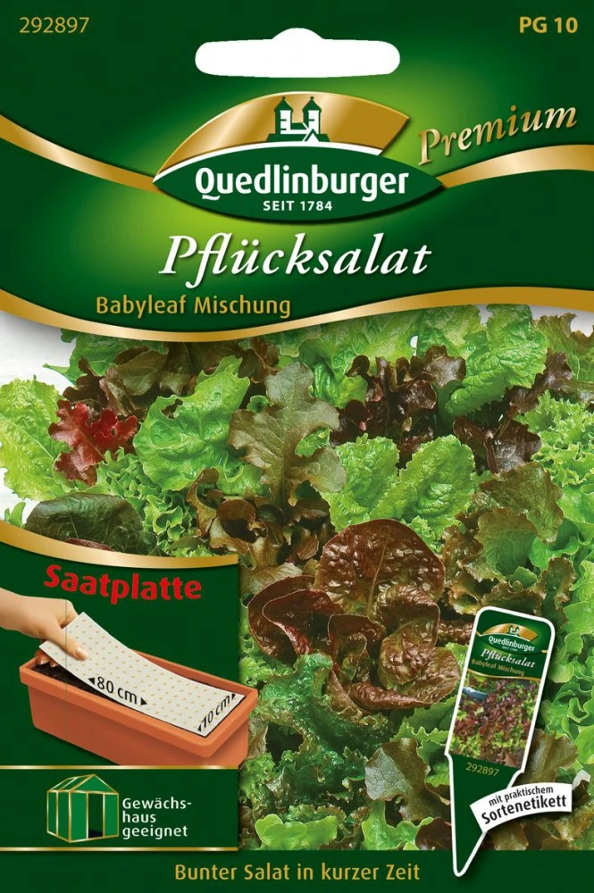 Pflücksalat Babyleaf | Pflücksalatsamen Von Quedlinburger 1 Pflücksalat Babyleaf | Pflücksalatsamen Von Quedlinburger