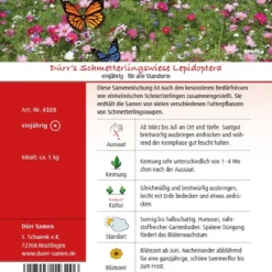 Dürr Samen's Schmetterlingswiese 1 Kg | Blumensamen Von Dürr Samen