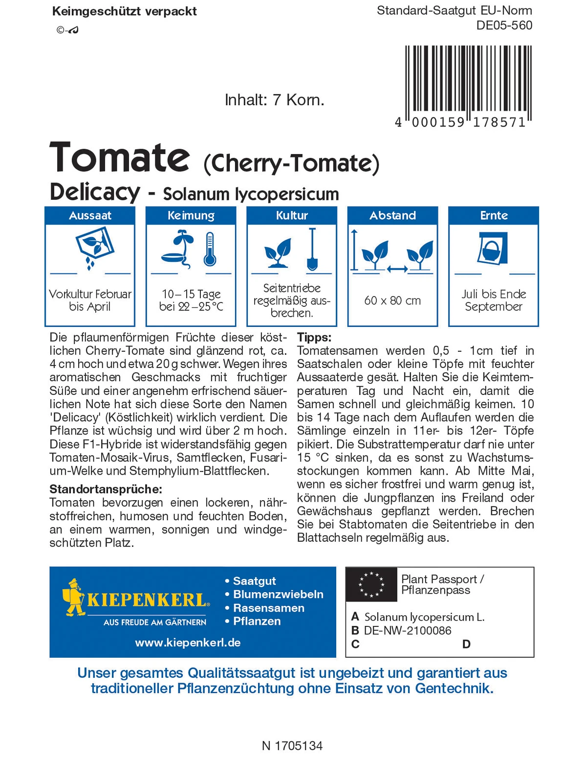 Tomate Delicacy | Tomatensamen Von Kiepenkerl 1 Tomate Delicacy | Tomatensamen Von Kiepenkerl