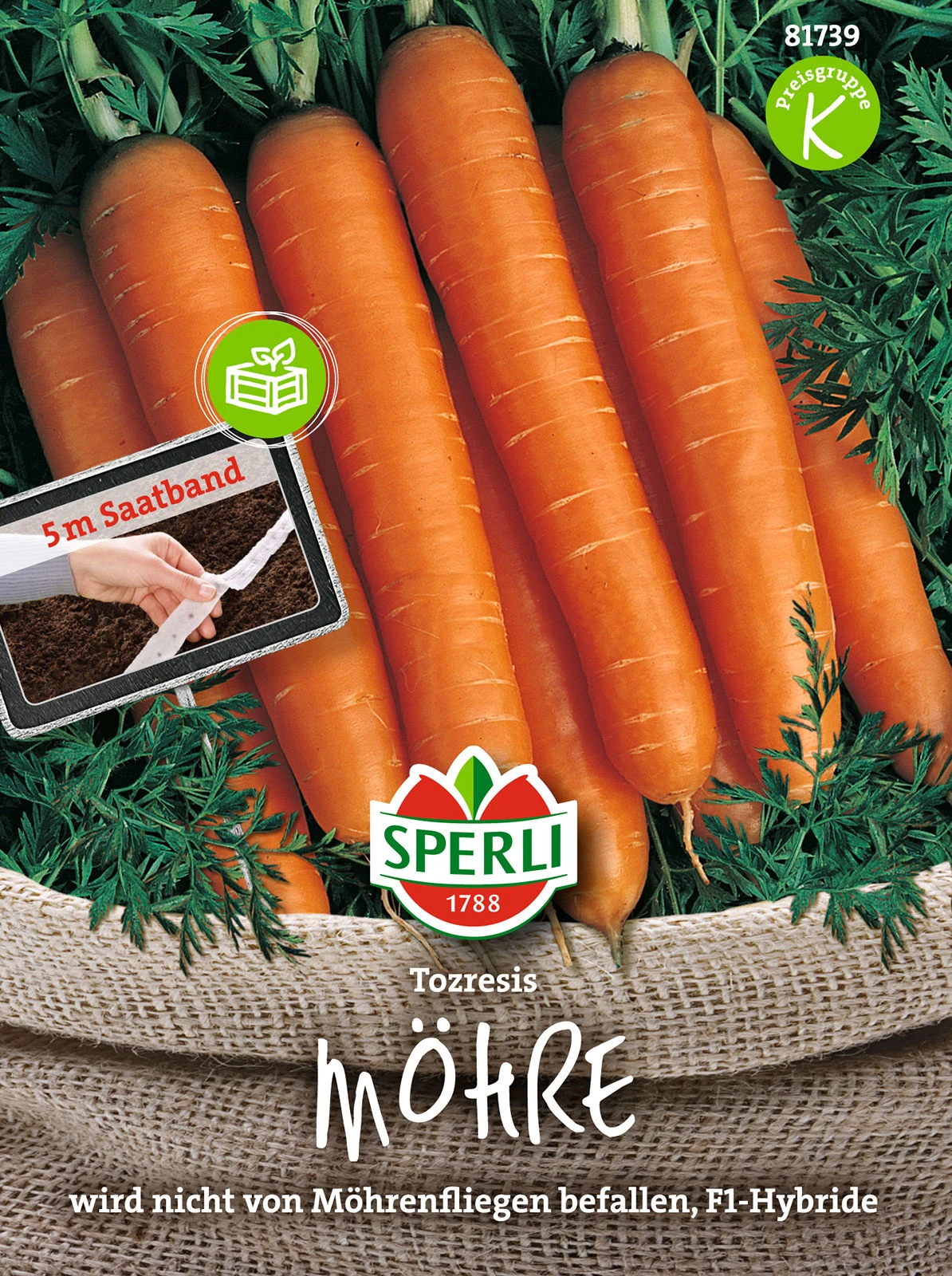 Möhren Tozresis F1 Saatband Von Sperli-Samen 2 Möhren Tozresis F1 Saatband Von Sperli-Samen – Bild 2