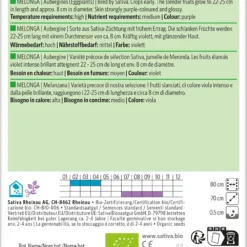 Aubergine Melonga | BIO Auberginensamen Von Sativa Rheinau