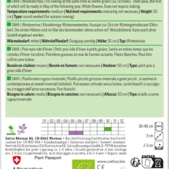 Wintererbse Sima | BIO Markerbsensamen Von Sativa Rheinau