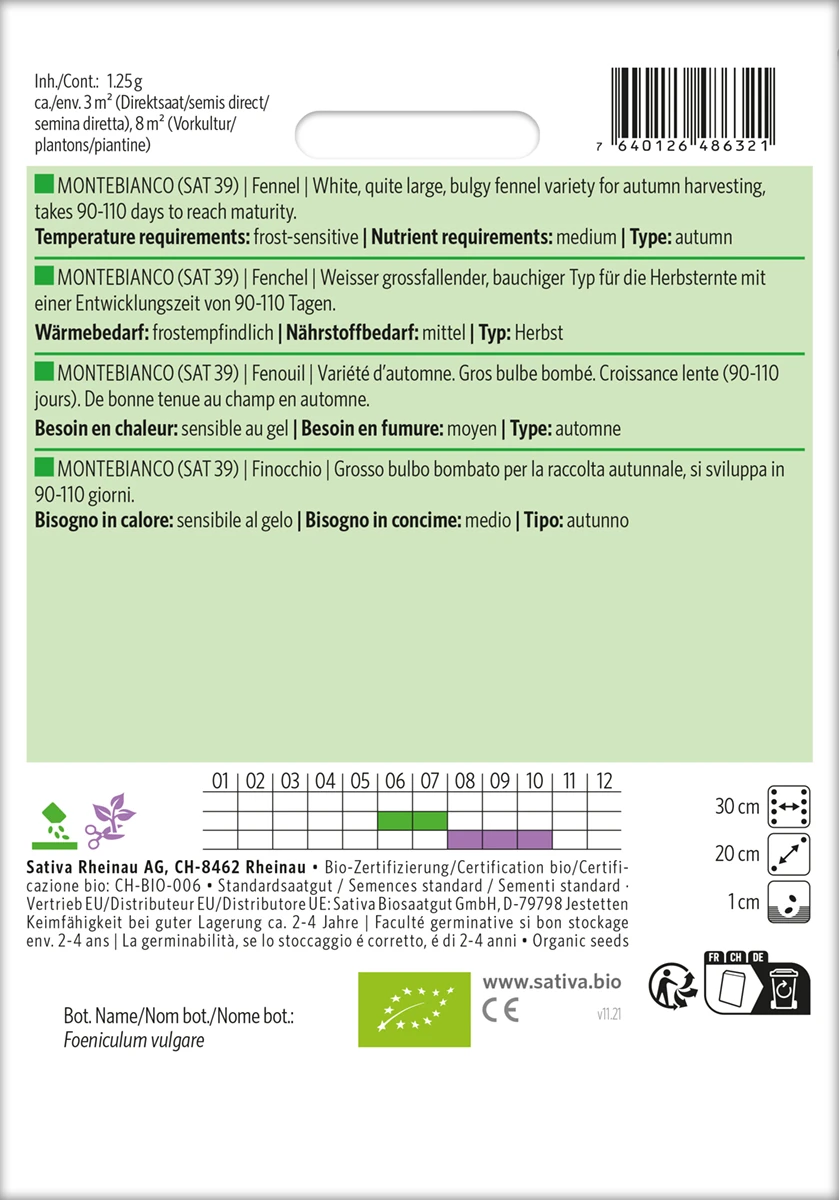 Knollenfenchel Montebianco | BIO Fenchelsamen Von Sativa Rheinau 1 Knollenfenchel Montebianco | BIO Fenchelsamen Von Sativa Rheinau