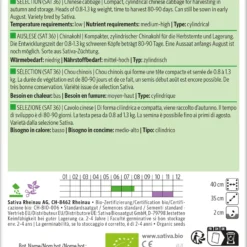 Chinakohl Auslese | BIO Chinakohlsamen Von Sativa Rheinau