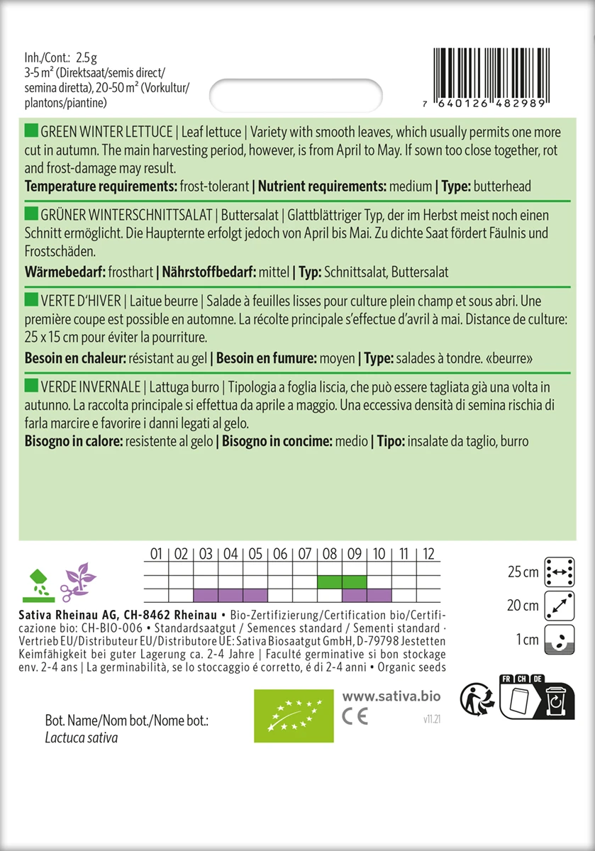 Buttersalat Winterschnittsalat Grüner | BIO Salatsamen Von Sativa Rheinau 1 Buttersalat Winterschnittsalat Grüner | BIO Salatsamen Von Sativa Rheinau