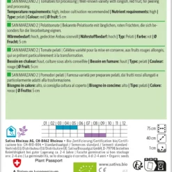 Pelatitomate San Marzano 2 | BIO San Marzano Tomatensamen Von Sativa Rheinau
