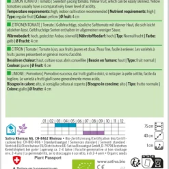 Tomate Zitronentomate | BIO Tomatensamen Von Sativa Rheinau