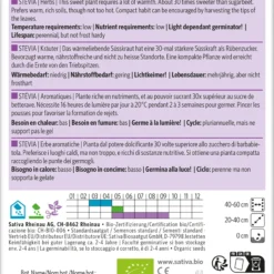 Stevia | BIO Steviasamen Von Sativa Rheinau