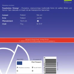 Feuerbohne Emergo| BIO Bohnensamen Von De Bolster [MHD 12/2023] -Angebote Pflanzen Glanz Store 534887 BIO Feuerbohne Emergo 11200 db 1