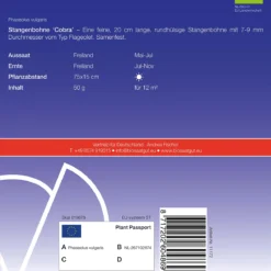 Stangenbohne Cobra | BIO Stangenbohnensamen Von De Bolster -Angebote Pflanzen Glanz Store 534897 BIO Stangenbohne Cobra 11172 db 1