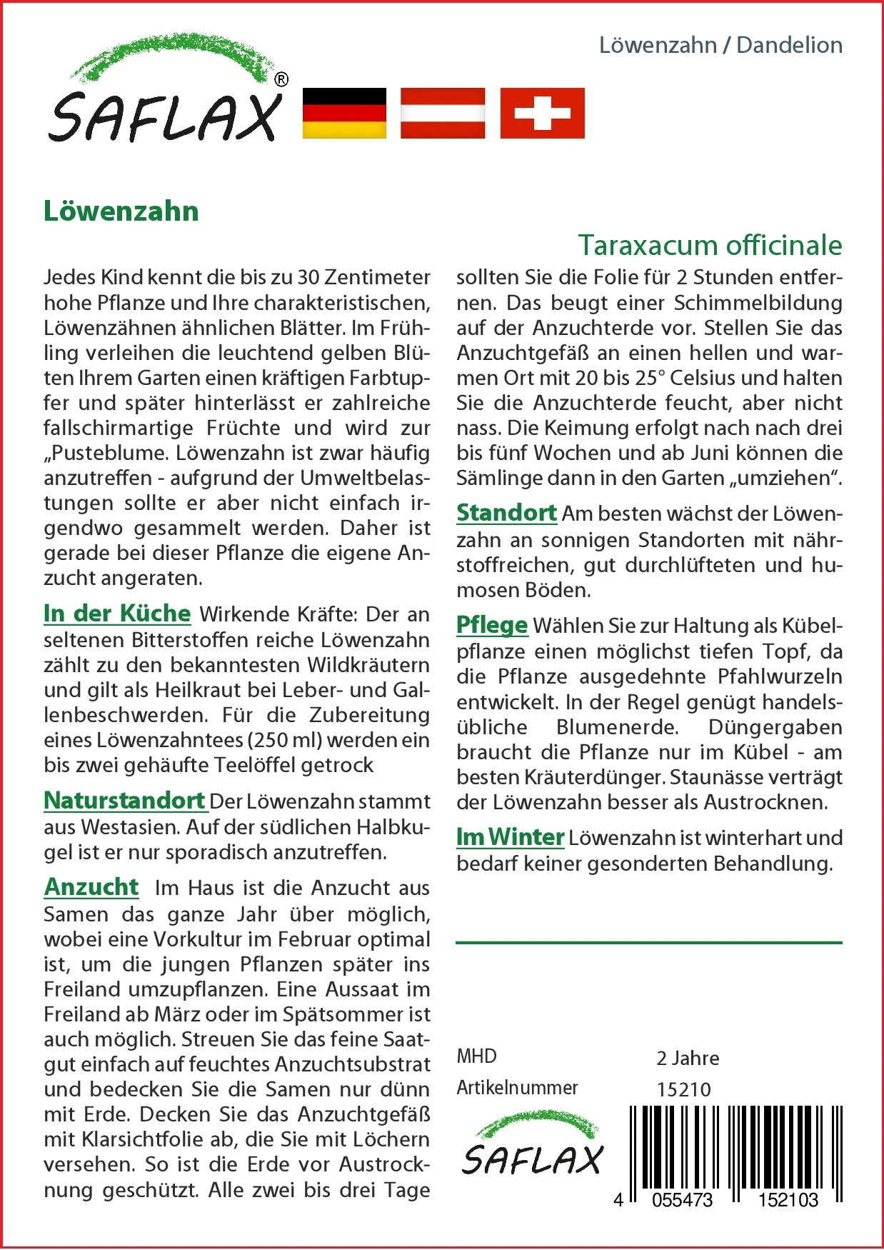 Löwenzahn | Löwenzahnsamen Von Saflax 2 Löwenzahn | Löwenzahnsamen Von Saflax – Bild 2