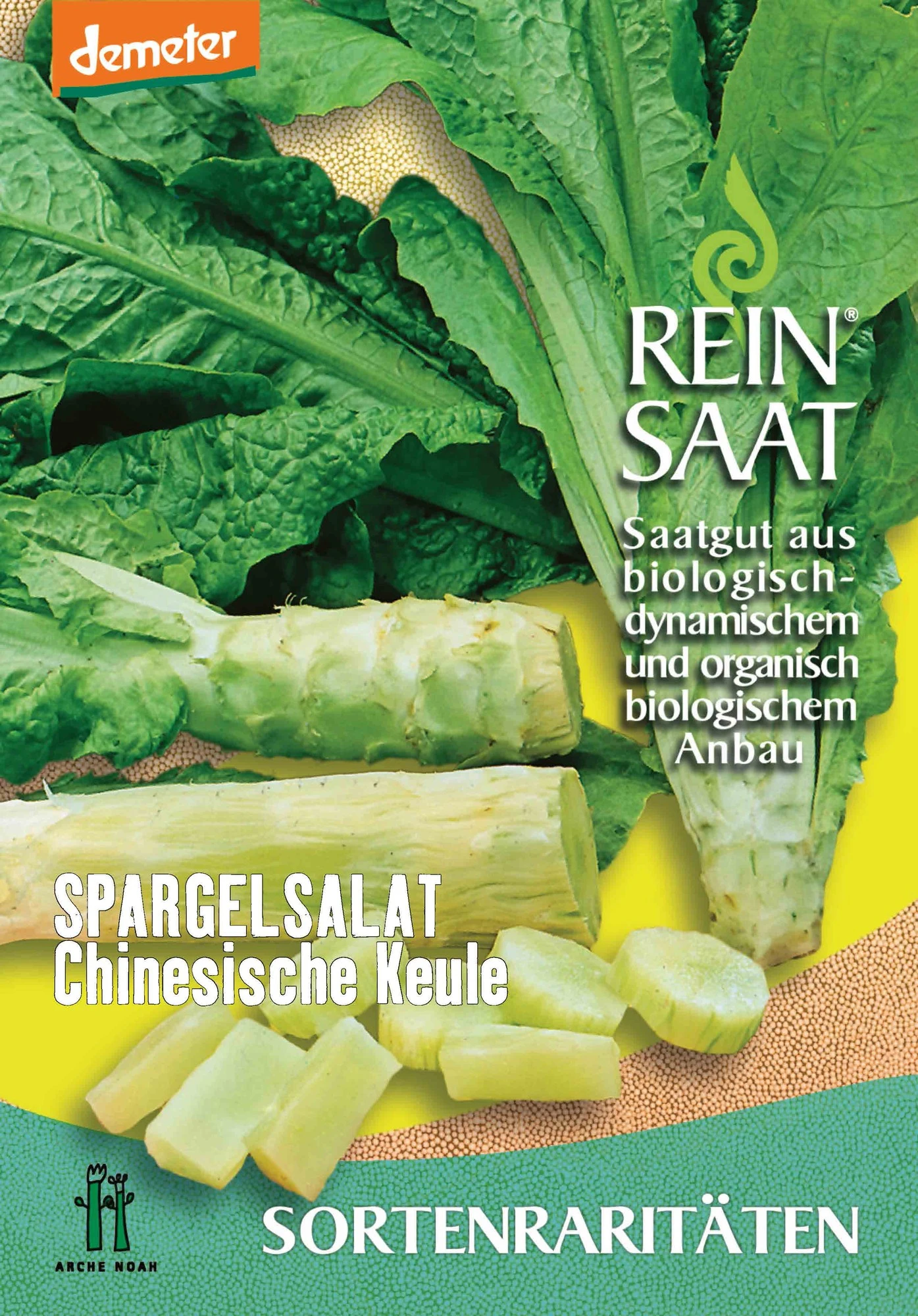 Spargelsalat Chinesische Keule | BIO Salatsamen Von Reinsaat 1 Spargelsalat Chinesische Keule | BIO Salatsamen Von Reinsaat