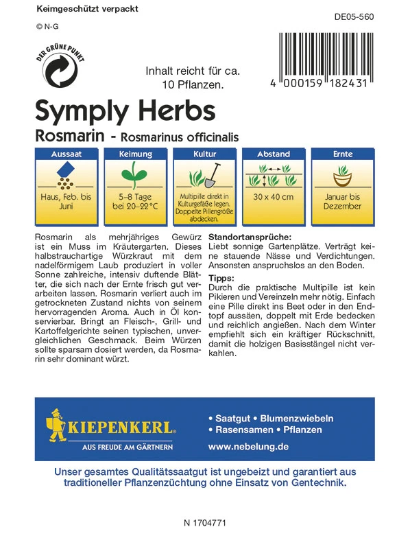 Rosmarin Simply Herbs | Rosmarinsamen Von Kiepenkerl 1 Rosmarin Simply Herbs | Rosmarinsamen Von Kiepenkerl
