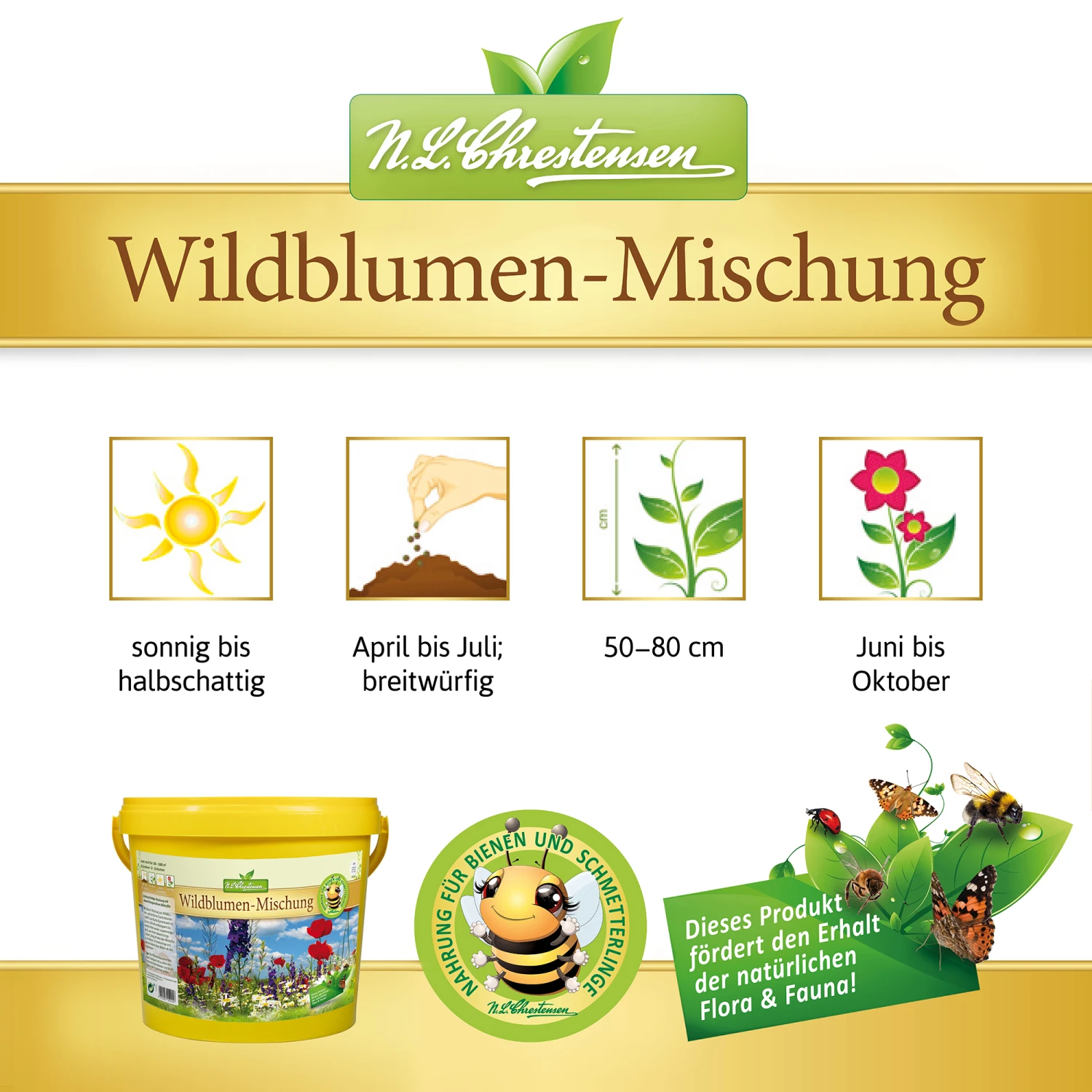 Wildblumen - Mischung Im 1 L Eimer | Wildblumenwiese Von N.L. Chrestensen 5 Wildblumen - Mischung Im 1 L Eimer | Wildblumenwiese Von N.L. Chrestensen – Bild 5