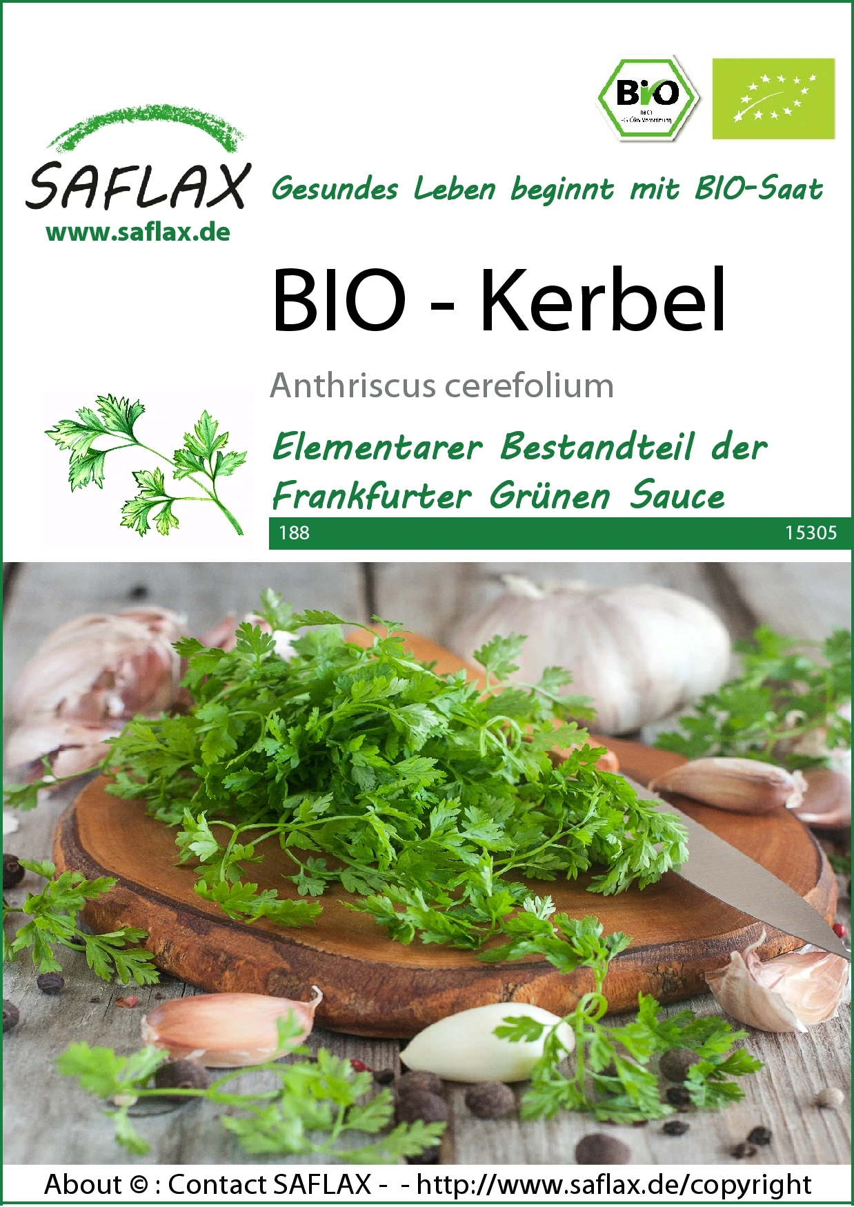 Kerbel | BIO Kerbelsamen Von Saflax 2 Kerbel | BIO Kerbelsamen Von Saflax – Bild 2