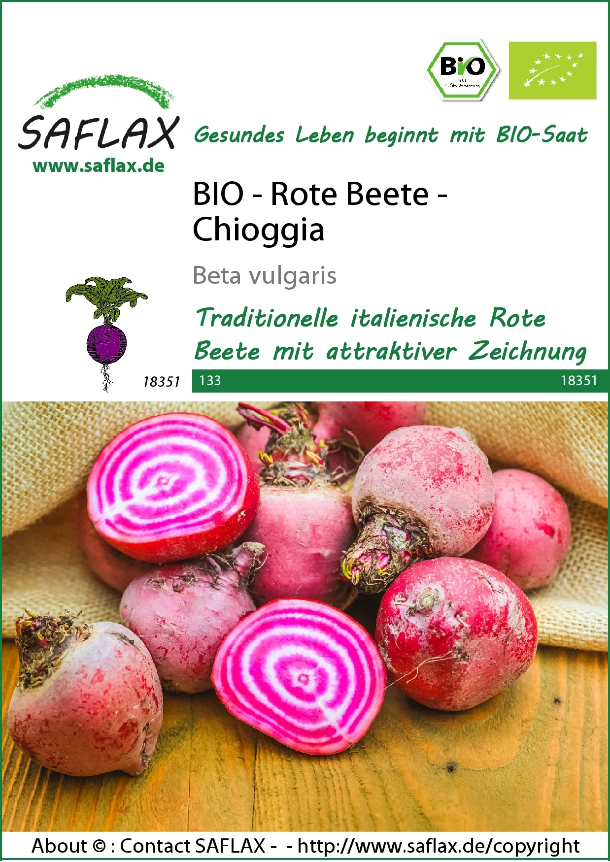 Rote Beete Chioggia | BIO Rote Beetesamen Von Saflax 1 Rote Beete Chioggia | BIO Rote Beetesamen Von Saflax