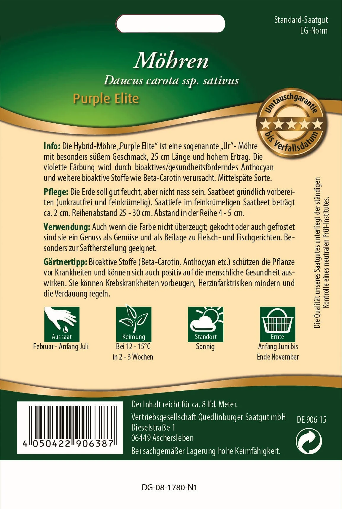 Möhre Purple Elite | Möhrensamen Von Quedlinburger 1 Möhre Purple Elite | Möhrensamen Von Quedlinburger