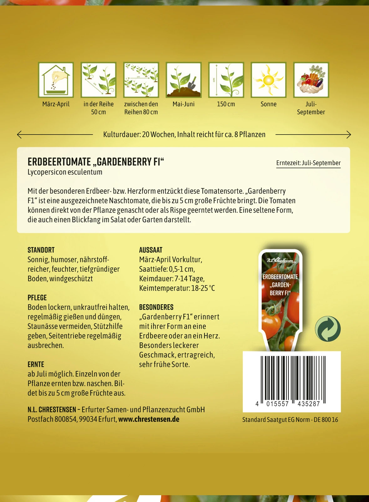 Erdbeertomate Gardenberry F1 | Tomatensamen Von N.L. Chrestensen 1 Erdbeertomate Gardenberry F1 | Tomatensamen Von N.L. Chrestensen