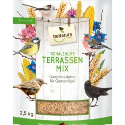 Ganzjahres Terrassenmix Schalenlos (2,5 Kg) | Gartenvogelfutter Von ReNatura