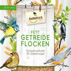 Ganzjahres Fett-Getreideflocken (1 Kg) | Vogelfutter Von ReNatura