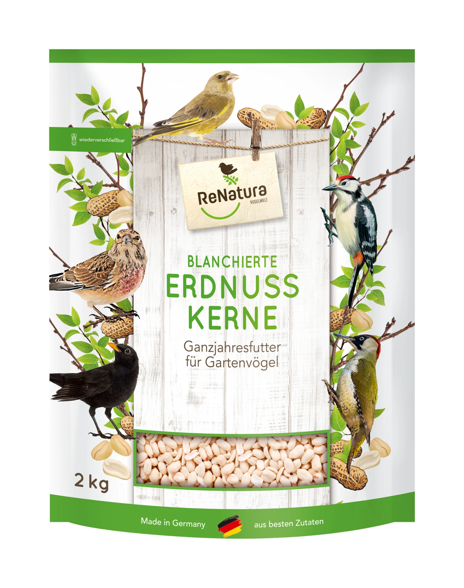 Blanchierte Erdnusskerne (2 Kg) | Vogelfutter Von ReNatura 1 Blanchierte Erdnusskerne (2 Kg) | Vogelfutter Von ReNatura