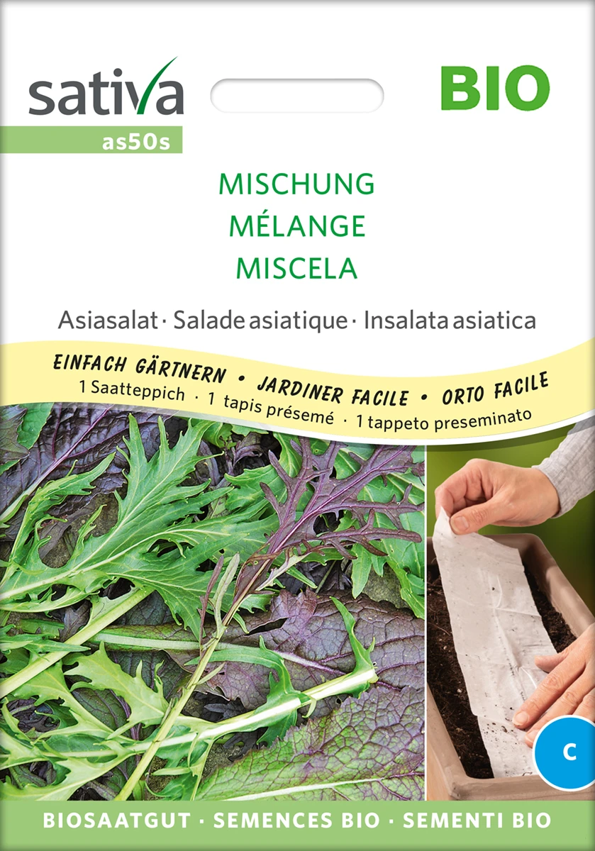 Asiasalat Mischung (Saatteppich) | BIO Asiasalatsamen Von Sativa Rheinau 1 Asiasalat Mischung (Saatteppich) | BIO Asiasalatsamen Von Sativa Rheinau