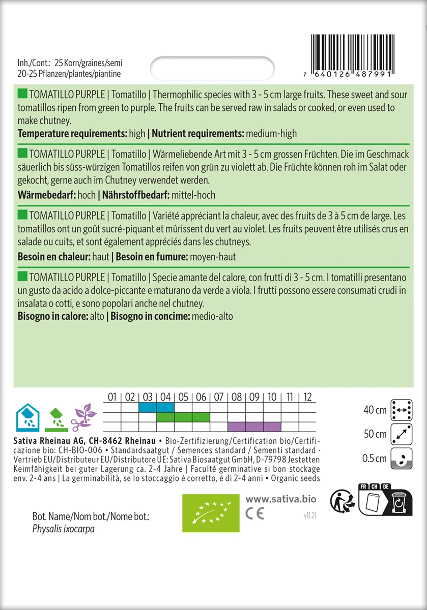 Tomatillo Purple | BIO Snacktomatensamen Von Sativa Rheinau 2 Tomatillo Purple | BIO Snacktomatensamen Von Sativa Rheinau – Bild 2