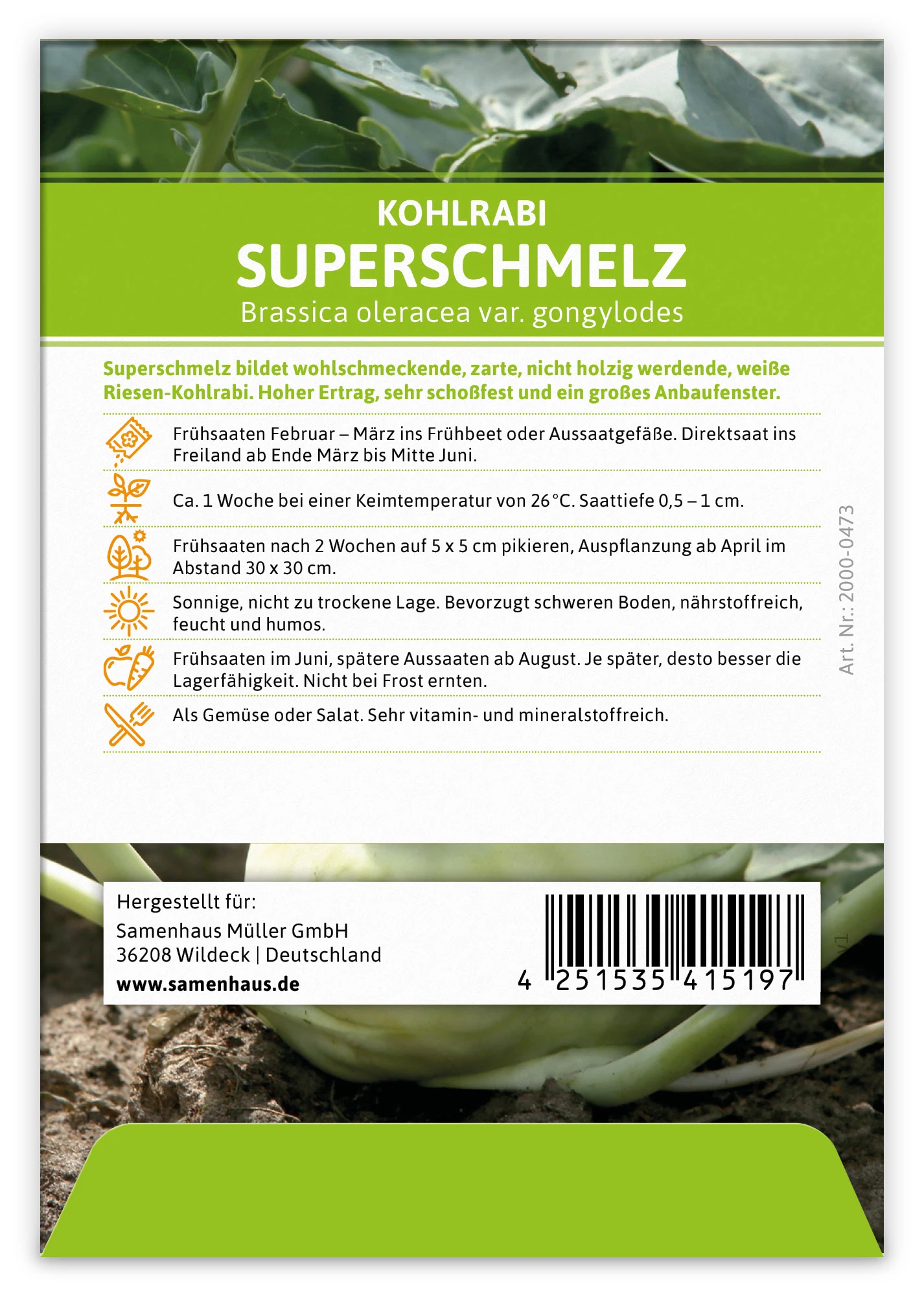 Kohlrabi Superschmelz (100 Stück) | Kohlrabisamen Von FLORTUS 1 Kohlrabi Superschmelz (100 Stück) | Kohlrabisamen Von FLORTUS