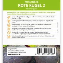 Rote Beete Rote Kugel 2 (100 Stück) | Rote Beetesamen Von FLORTUS -Angebote Pflanzen Glanz Store 549870 Rote Beete Rote Kugel 2 100 Stueck 2000 0487 100x 2