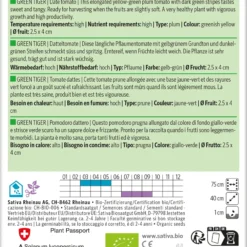 Datteltomate Green Tiger | BIO Stabtomatensamen Von Sativa Rheinau