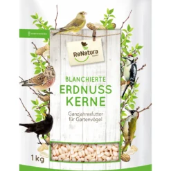 Blanchierte Erdnusskerne (1 Kg) | Vogelfutter Von ReNatura