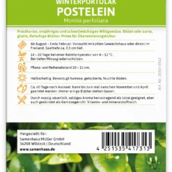 Winterportulak Postelein (100 Tütchen) | Portulaksamen Von FLORTUS 9 Winterportulak Postelein (100 Tütchen) | Portulaksamen Von FLORTUS -Angebote Pflanzen Glanz Store 551880 Winterportulak Postelein 100 Tuetchen 2000 0562 1 1