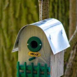 Nistkasten Rundhaus Teak | Vogelhäuser Von Dobar -Angebote Pflanzen Glanz Store 555830 Nistkasten Rundhaus Teak 22413FSCe dr 2