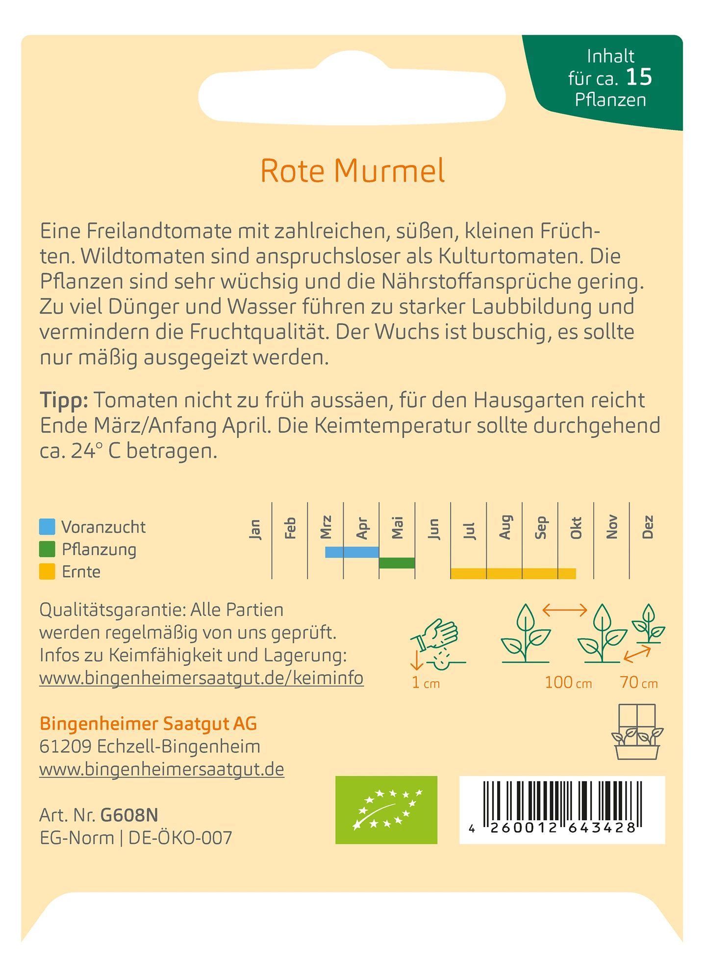 Wildtomate Rote Murmel | BIO Wildtomatensamen Von Bingenheimer Saatgut 1 Wildtomate Rote Murmel | BIO Wildtomatensamen Von Bingenheimer Saatgut
