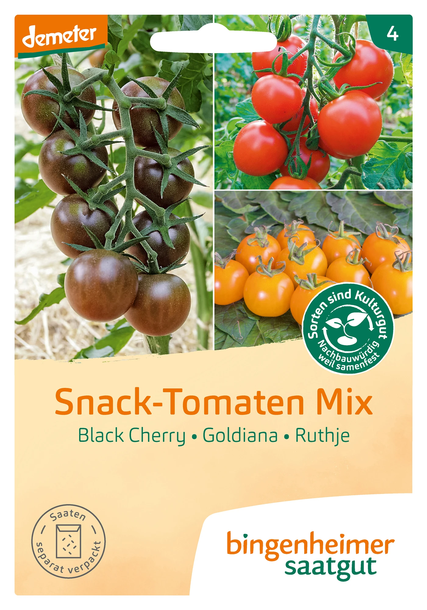 Snack-Tomaten Mix | BIO Tomatensamen Von Bingenheimer Saatgut 2 Snack-Tomaten Mix | BIO Tomatensamen Von Bingenheimer Saatgut – Bild 2